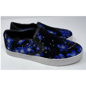 Sam Edelman Women's Slip-On Marvin Blue Floral Sneakers Size‎ 8M